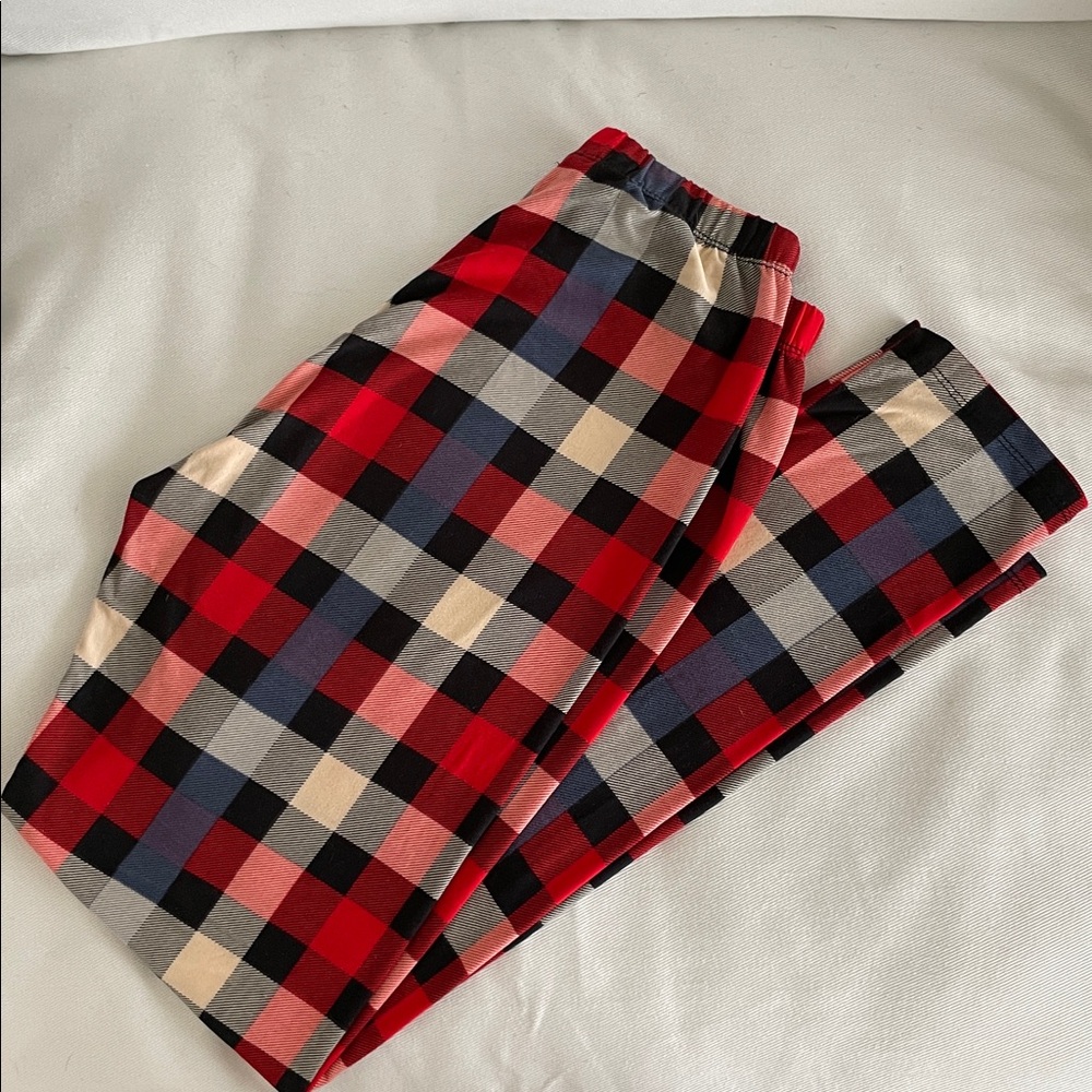 J&K Soft Red Plaid Lounge Pants Size M